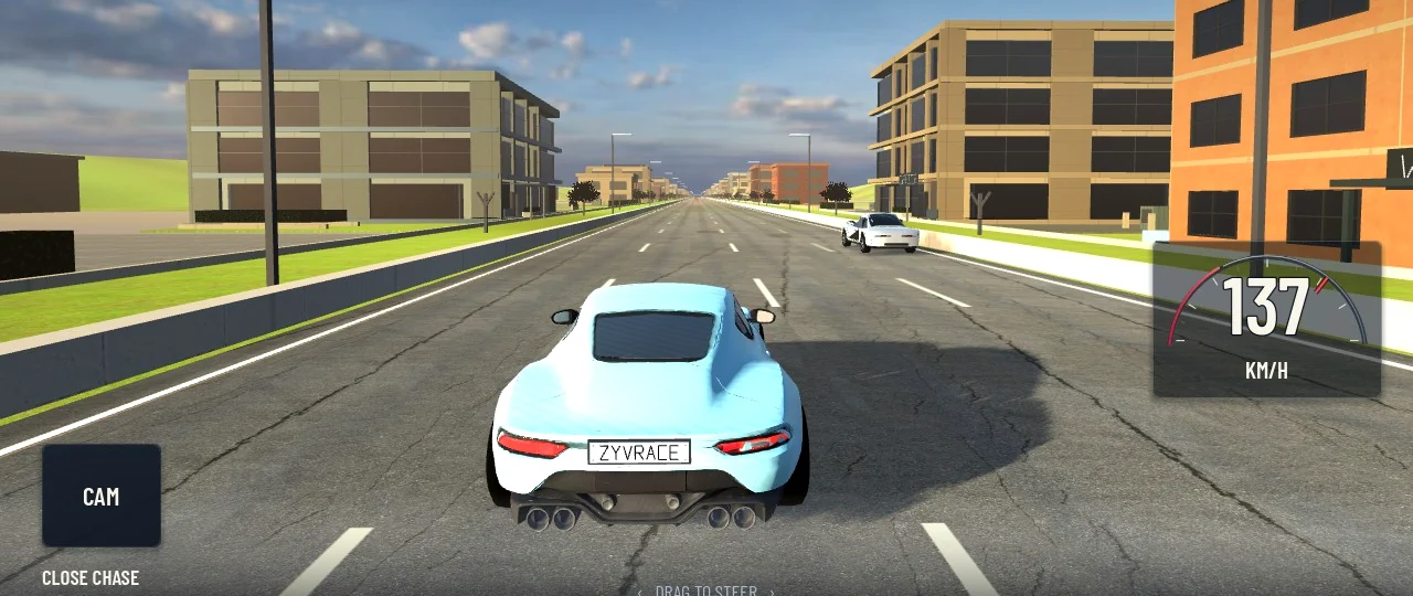 Street development gameplay in ZYVRACE