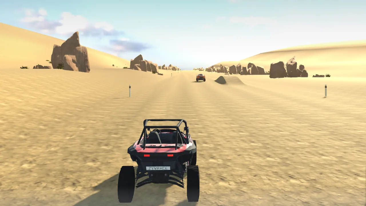 Juego real de ZYVRACE Baja en terreno desértico